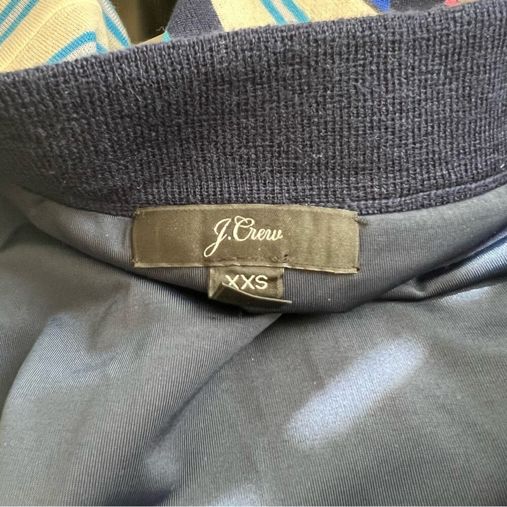 J Crew Merino wool A-line skirt diagonal stripe midi blue white black pink L3136 - Picture 5 of 6